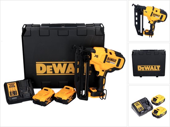 DeWalt DCN 660 P2 accu spijkerapparaat 18V 32-63 mm borstelloos + 2x accu 5.0 Ah + lader + koffer