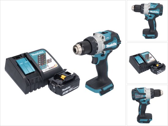 Makita DDF 489 RF1 accuboormachine 18 V 73 Nm borstelloos + 1x oplaadbare accu 3.0 Ah + lader