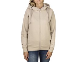 DENIMFY Dames Sweatjack DFClara regular fit Beige M Volwassenen Hoodie Capuchon Sweatshirt