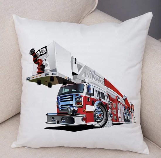 Housse de coussin Camion de pompier - Camion de pompier - Pompiers - Sierkussen - 45x45 cm
