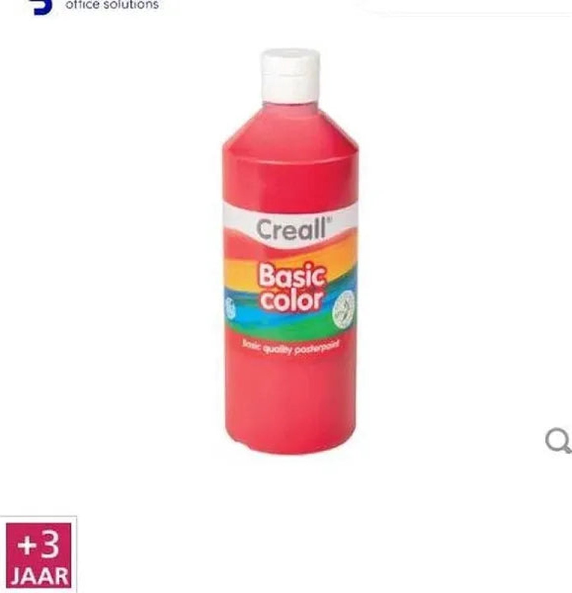 Creall Plakkaatverf basic donkerrood 500ml Fles a 500 milliliter