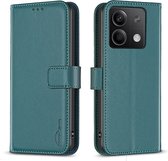 BINFEN Book Case - Geschikt voor Xiaomi Redmi Note 13 4G Hoesje - Groen