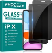 2x Privacy Screenprotector - Geschikt voor iPhone X -Screen Protector - Plakgarantie