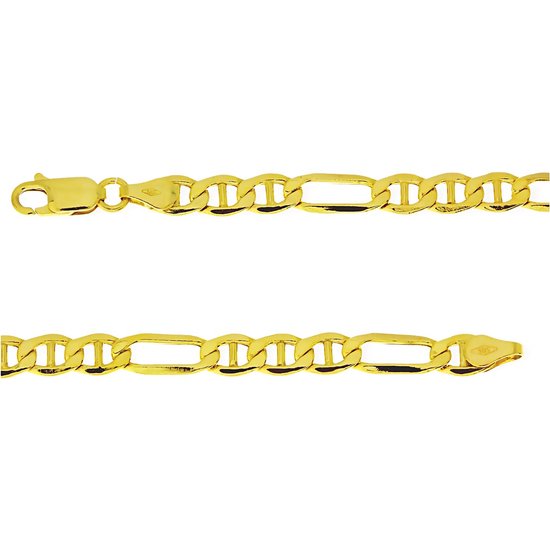 Gouden Figaro Ketting 5.5 mm 60 cm 14 karaats