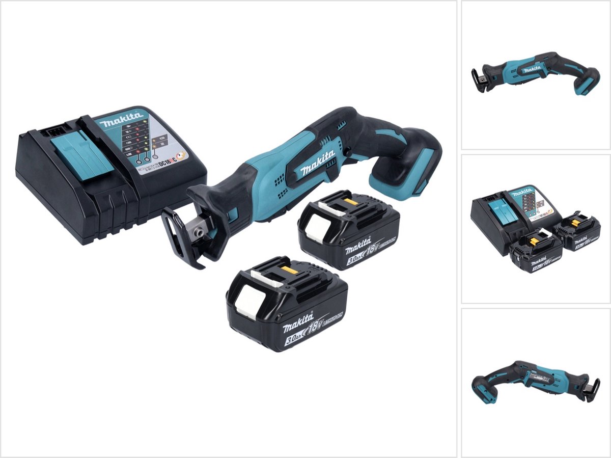 Makita DJR 185 RF accu reciprozaag 18 V + 2x accu 3.0 Ah + lader