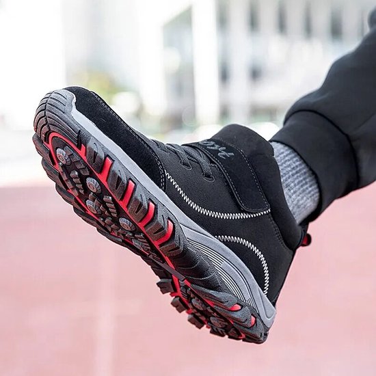 Chaussures de randonnée en Plein air pour hommes, en cuir avec broderie Velcro, résistantes à l'usure, légères, antidérapantes, semelle souple, Chaussures de sport quotidiennes