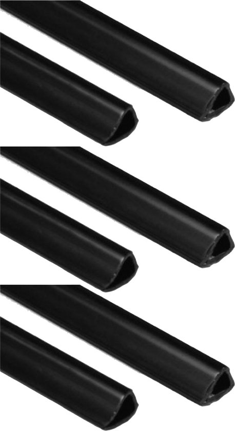 Poster strip bevestigingsmateriaal - 6x - 62 cm - ophangmogelijkheden - zwart