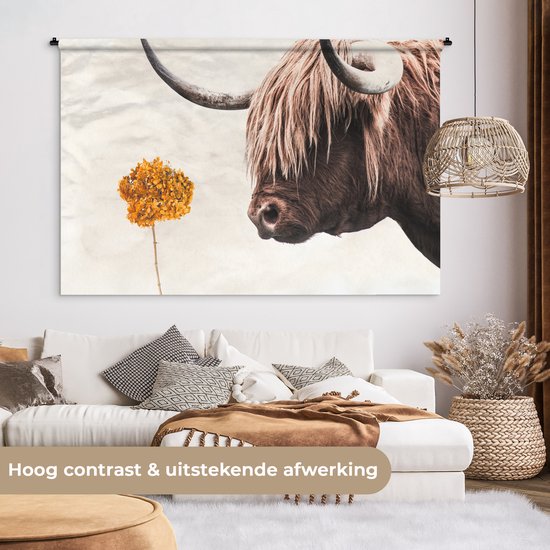 Tapisserie - Tapisserie - Highlander écossais - Bloem - Oranje - 180x120 cm - Tapisserie