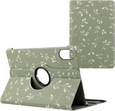 iMoshion Tablet Hoes Geschikt voor Honor Pad X9 - iMoshion 360° Draaibare Design Bookcase 2.0 - Meerkleurig /Green Flowers