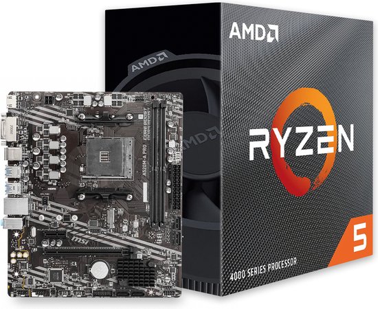 Foto: Bundel msi a520m a pro moederbord amd ryzen 5 4500 processor