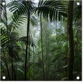 Tuinposters Regenwoud - Tropisch - Jungle - Bomen - Planten - 50x50 cm - Tuindoek - Buitenposter