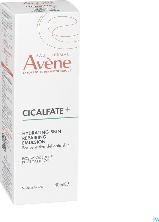 Avène Cicalfate+ Hydrating Skin Repairing Emulsion, 40 ml, voor gevoelige huid na ingrepen of tatoeages.