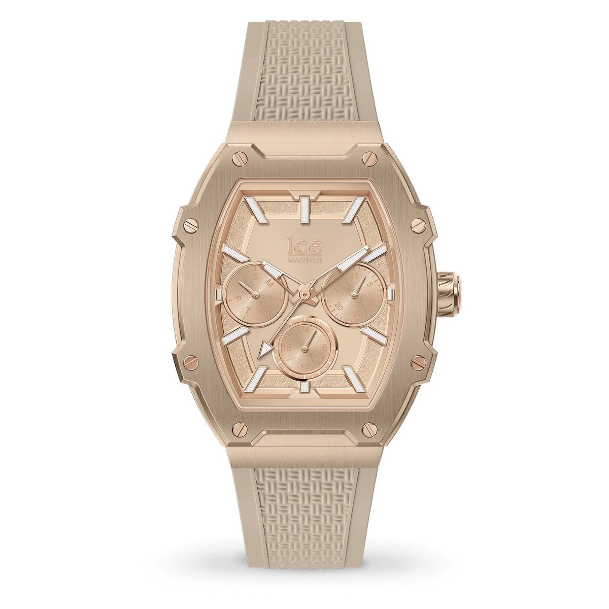 Ice Watch Ice Boliday - Timeless Taupe 022861 Horloge - Siliconen - Bruin - Ø 40 mm