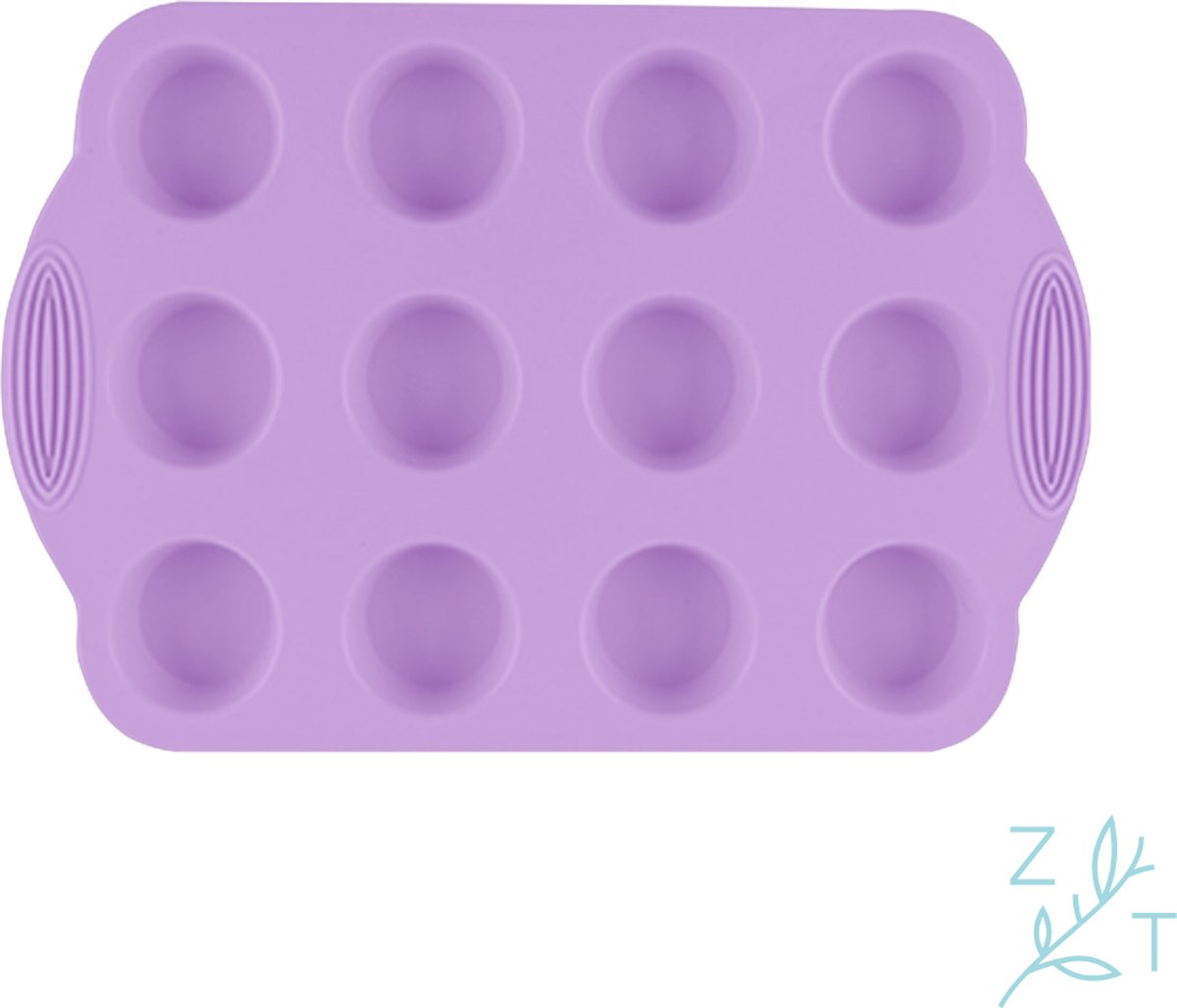 ZijTak - Mini muffin bakvorm 12st - Cupcakevorm - Anti-kleef - Siliconen - paars