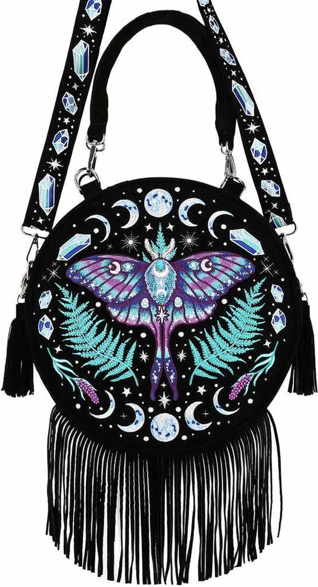 Restyle - Enchanted Forest Round Schoudertas - Zwart