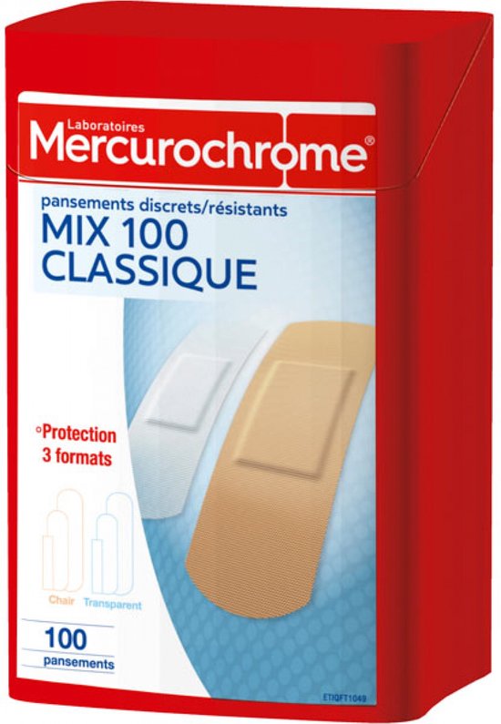 Mercurochrome Classic Multi-Format 100 Dressings