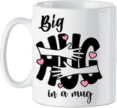 Koffie beker - thee mok - spreuk - tekst - big hug in a mug