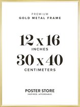metalen frame in goud (30x40 cm) - metalen fotolijst - lijst/fotolijst voor fotowand, fotogalerij, fotocollage en meer