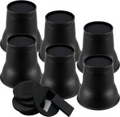 nediea Meubelpoten, metalen stijger, zelfklevend, 4 stuks, 4 stuks, verstelbaar, zware belasting, verstelbare tafelpoten, poten voor bed, tafel, stoel, kast, bank