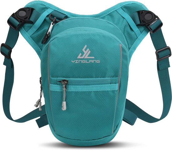 CalmGeek Beentas en buiktas, 2-in-1, dijbeenzak, motortas, beenzak voor heren en dames, beentas met harde schaal, voor motorfiets, paardrijden, wandelen, vissen, zwart, zwart, Eén maat