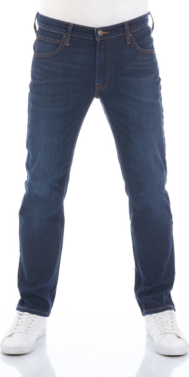 Lee Heren Jeans Broeken Daren Zip Fly regular/straight Fit Blauw Volwassenen Denim Jeansbroek