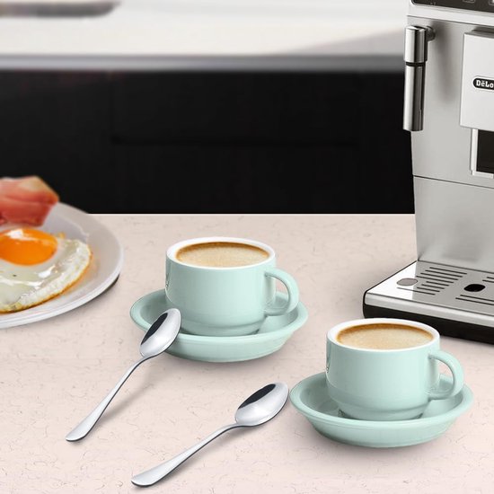 Cuillères à expresso en acier inoxydable, mini cuillères à café de 4 pouces pour le thé dessert Demitasse, paquet de 12. Cuillères à expresso en acier inoxydable, mini cuillères à café de 4 pouces pour le thé dessert Demitasse, paquet de 12.