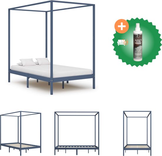 Mengersi Zwarte bedluifel, hemelgordijnen met 4 hoekpalen, snelle en eenvoudige installatie voor kingsize bedden