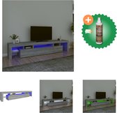 vidaXL Tv-meubel met LED-verlichting 215x36-5x40 cm grijs sonoma eiken - Kast - Inclusief Houtreiniger en verfrisser