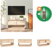 vidaXL Tv-meubel 74x34x40 cm massief grenenhout - Kast - Inclusief Houtreiniger en verfrisser