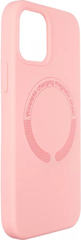 Premium Liquid Case Geschikt voor Apple iPhone 11 Pro Max met Camera Shield Geschikt voor MagSafe - FuturiQ - Lichtroze