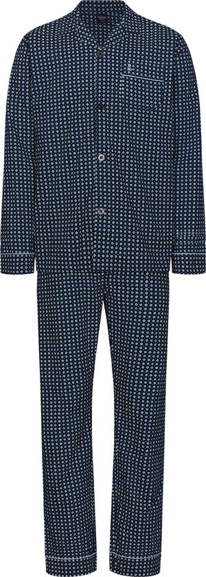 Robson Heren Pyjamaset Summer night - Blauw - Geweven Katoen - Maat 50