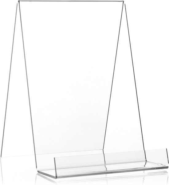 Support de livre/support de livre comme support de marchandises et support inclinable au format DIN A5 en plexiglas original