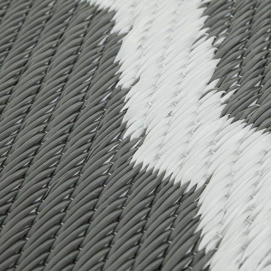 Tapis Plein air Santo en 100 % polypropylène, tapis gris à motif, tapis facile d'entretien pour l'intérieur et l'extérieur, environ 200 x 150 cm