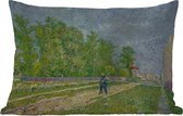 Buitenkussens - Tuin - Buitenwijken van Parijs - Schilderij van Vincent van Gogh - 50x30 cm