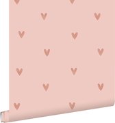 ESTAhome behangpapier hartjes roze - 139770 - 0.53 x 10.05 m