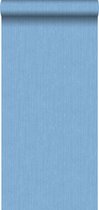Walls4You behangpapier effen denim jeans structuur vintage blauw - 935335 - 53 cm x 10,05 m