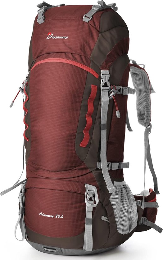 Sac à dos de trekking, 80 litres, sac à dos de randonnée, homme et femme, sac à dos de voyage, grand sac à dos avec protection contre la pluie, pour outdoor, les voyages, le camping, le trekking