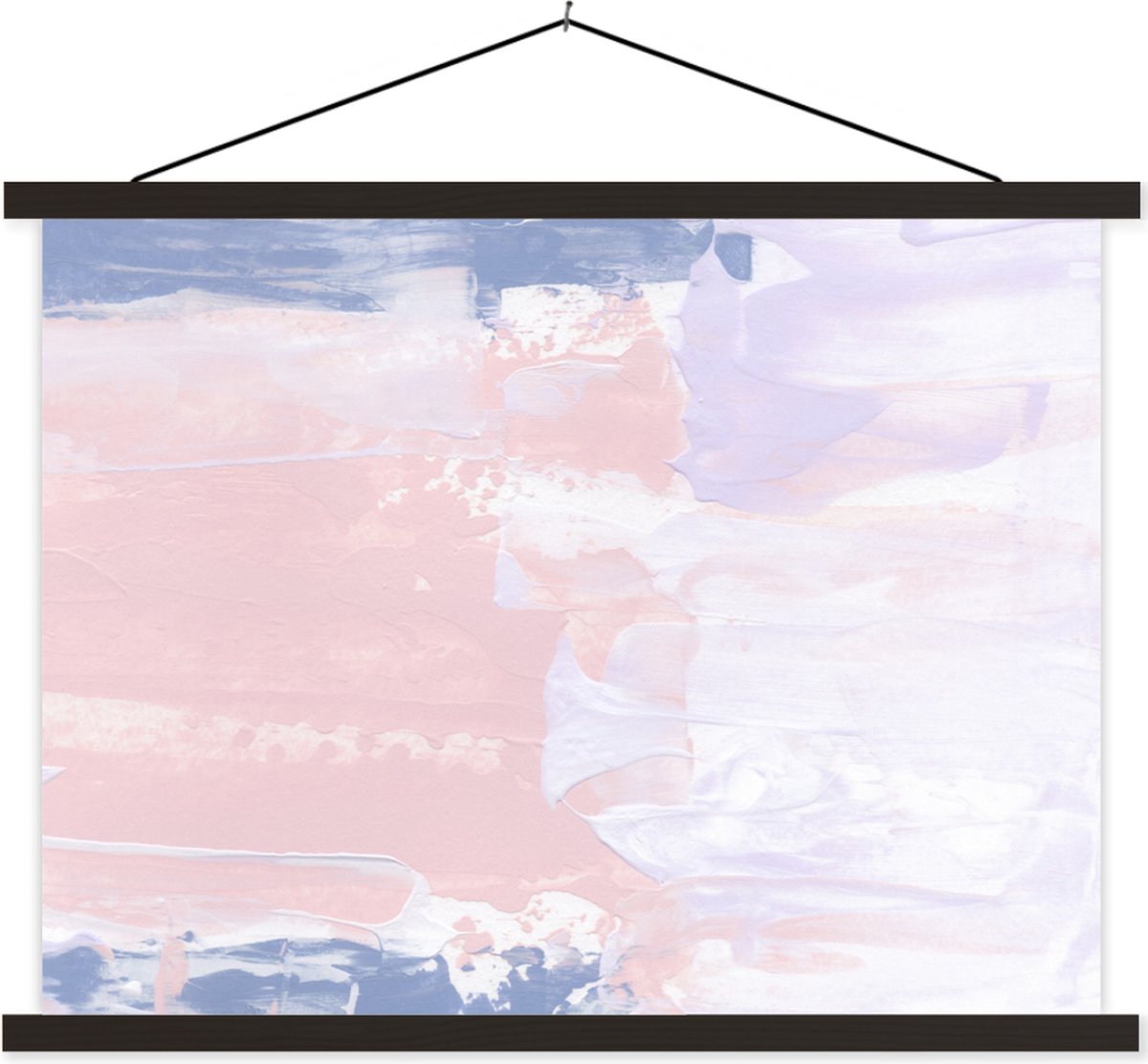 Posterhanger incl. Poster 40x30 cm - Schoolplaat - Pastel - Design - Verf - Textielposter 
