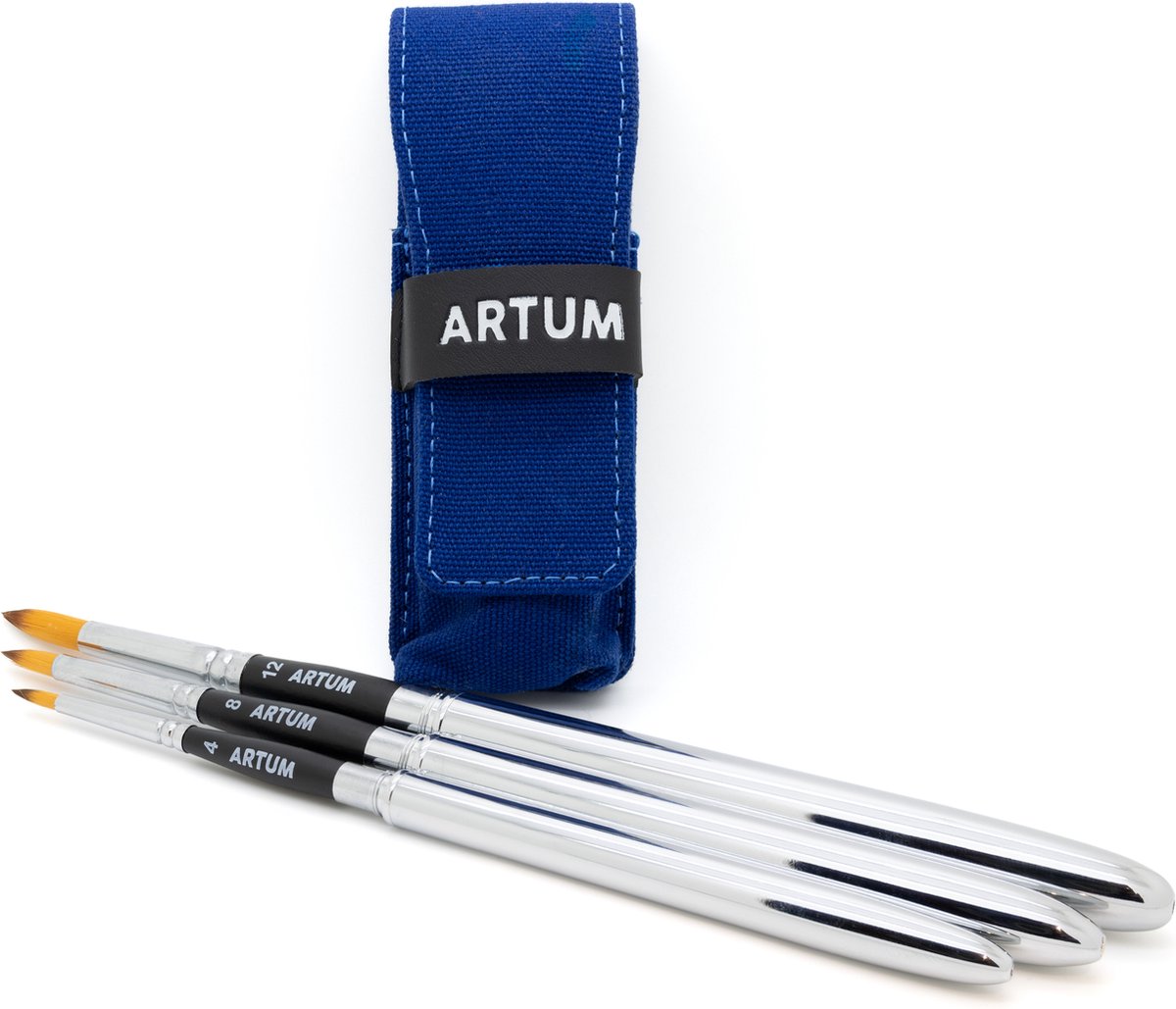 Artum - Reis Penselenset 3 Delig Rond - Aquarel Schilderen Onderweg - Diervriendelijk - Opbergtasje — afbeelding 2