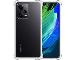 Hoesje - Geschikt voor Xiaomi Redmi Note 12 Pro+ - Sterk & Shockproof - Siliconen Shock Case - Hoes Cover - Telefoonhoes - Transparant