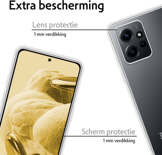 Coque pour Xiaomi Redmi Note 12 4G Coque en Siliconen - Coque pour Xiaomi Redmi Note 12 4G Coque Siliconen - Transparent - 2 Pièces