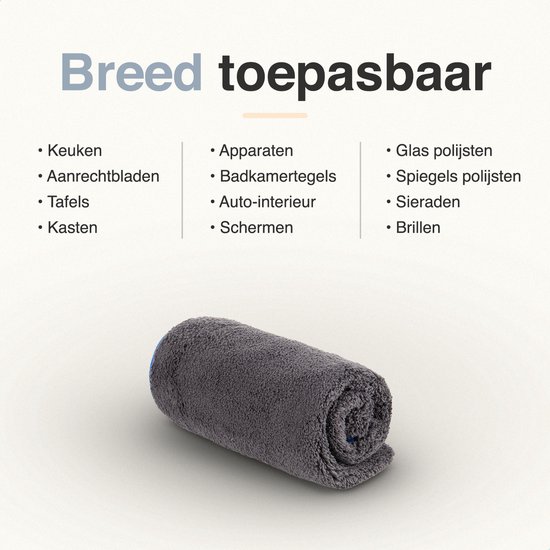 Airlab Auto Drooghanddoek met Gedraaide Lus Extra Groot 90x60cm, Dubbelzijdige Wonder Doek Badkamerdouche Doeken XXL, Super Absorberende Microvezel Doek voor Auto Detailleren Wassen Reinigen Polijsten