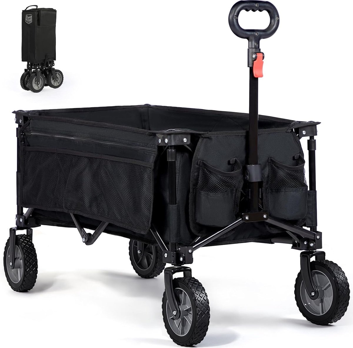 Boodschappentrolley met Wielen - Opvouwbaar - Afneembare Boodschappentas - Boodschappenwagen