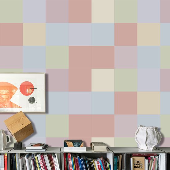 Ulticool Décoration carrelages Autocollant - Aquarelle Douce Pastel - Stickers muraux - 15x15 cm - 15 pièces Autocollants Carrelage Adhésif - Carrelage Autocollant - Sticktiles - Salle de Bain - Cuisine