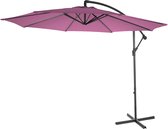 Acerra zweefparasol, parasol, Ø 3m kantelbaar, polyester/staal 11kg ~ lavendel-rood zonder voet