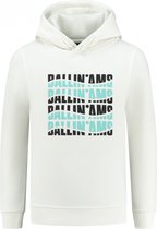 Ballin Amsterdam - Jongens Regular fit Sweaters Hoodie LS - Off White - Maat 16
