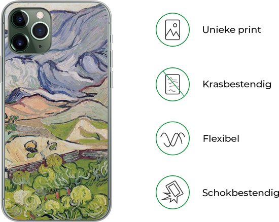 Telefoonhoesje Geschikt voor iPhone 11 Pro hoesje - De Alpen - Vincent van Gogh - Siliconen Telefoonhoesje Telefoonhoesje