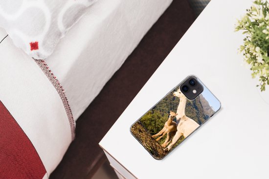 Coque iPhone 12 mini - Alpagas - Berg - Nature - Coque de téléphone en Siliconen