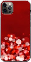 Geschikt voor iPhone 12 Pro Max hoesje - Rood - Design - abstract - Licht - Siliconen Telefoonhoesje