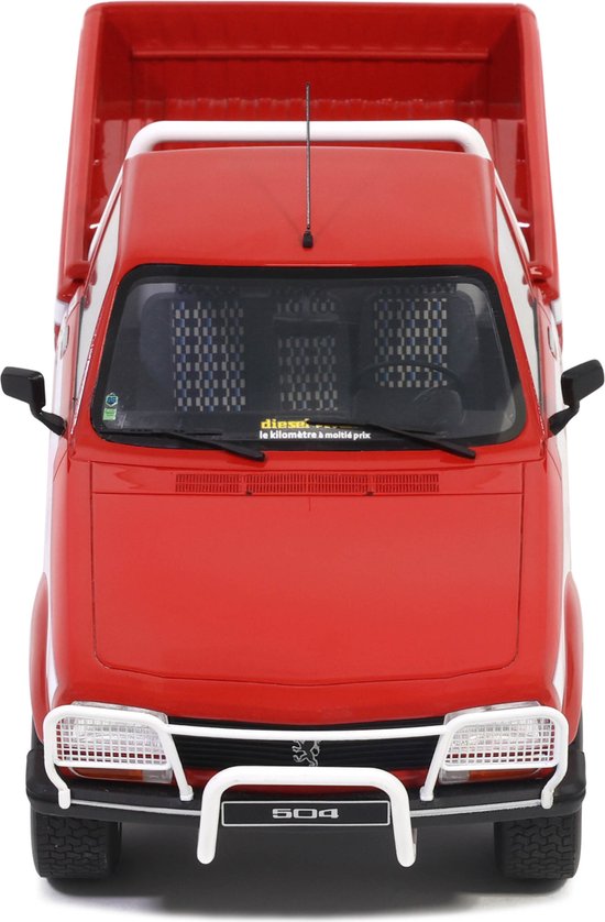 Miniature PEUGEOT 504 Pick-Up 4x4 Dangel 1985 - Rouge et Jaune NOREV